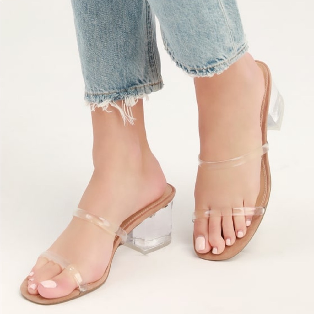 STEVE MADDEN sissy clear heels. New